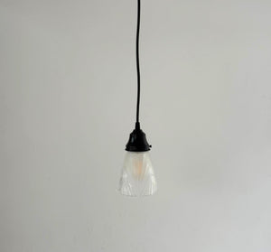 Antique Clear and Frost Draped Scallop Pendant
