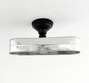 Modern Farmhouse Galvanized Metal Ceiling Light