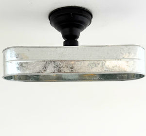 Modern Farmhouse Galvanized Metal Ceiling Light