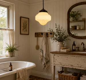 Cathedral Bell Satin Glass Pendant Light