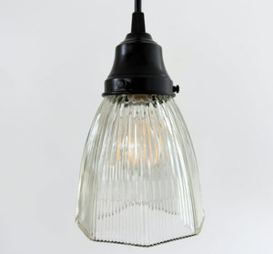 Vintage Octagon Holophane Pendant