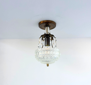 Pressed Glass Crystal Drop Ceiling Light
