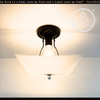 Modern Farmhouse Frosted Glass Bowl Ceiling Light