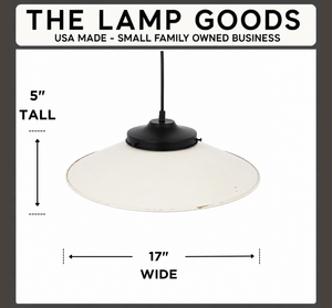 Farmhouse Salvaged White Enamel Pendant Light