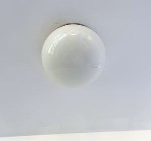Vintage Opal Schoolhouse Dome Ceiling Light
