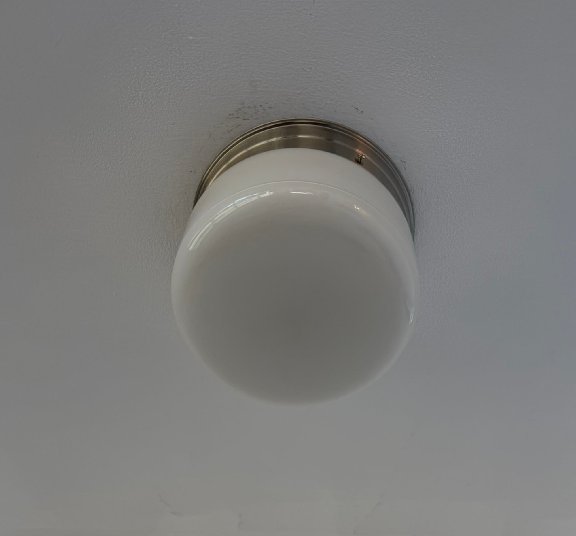 Simple Cottage Opal Schoolhouse Drum Ceiling Light