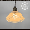 Vintage Light Peach Scroll Glass Pendant