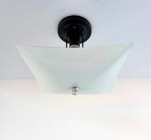 Modern Farmhouse Frosted Glass Bowl Ceiling Light