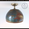 Antique Dark Brassy Gold Large Rustic Bucket Ceiling Light - The Lamp Goods