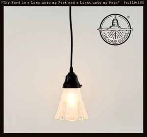 Curtain Drape Clear and Frost Flare Pendant