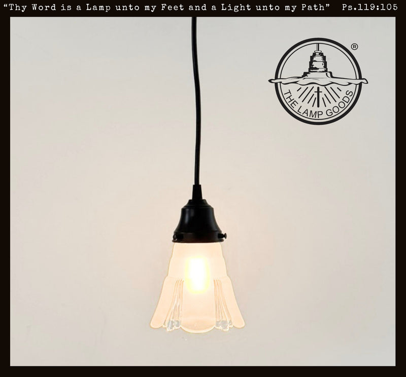 Curtain Drape Clear and Frost Flare Pendant