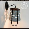 Copper Band Galvanized Bucket Wall Sconce