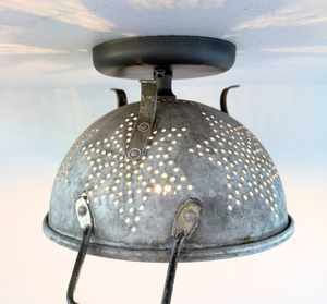 Vintage Colander Starburst Ceiling Light
