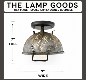 Vintage Colander Starburst Ceiling Light