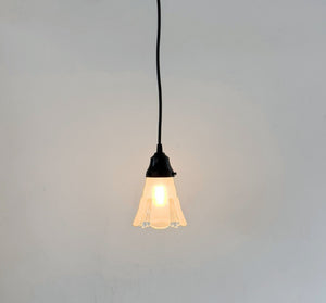 Curtain Drape Clear and Frost Flare Pendant