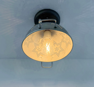 Vintage Colander Starburst Ceiling Light