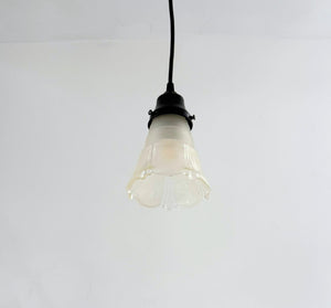 Curtain Drape Clear and Frost Flare Pendant