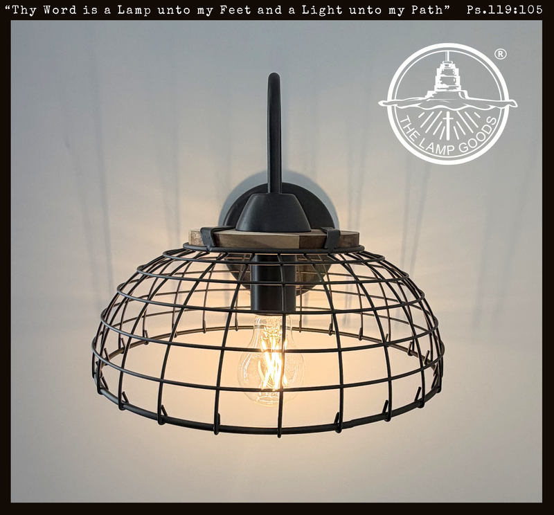 Rustic Industrial Wire Cage Sconce