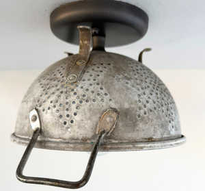Vintage Colander Starburst Ceiling Light