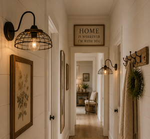 Rustic Industrial Wire Cage Sconce