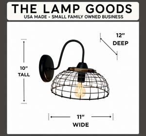 Rustic Industrial Wire Cage Sconce