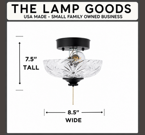 Petite Sunflower Diamond Cut Antique Glass Ceiling Light