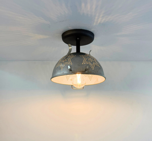 Vintage Colander Starburst Ceiling Light