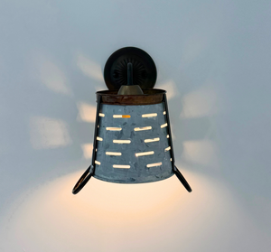 Copper Band Galvanized Bucket Wall Sconce
