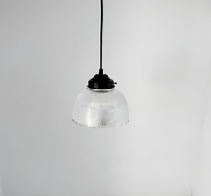 Vintage Thin Holophane Pendant Light