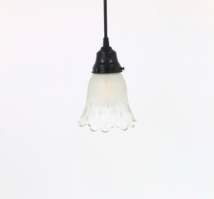 Clear Teardrop Frosted Vintage Pendant