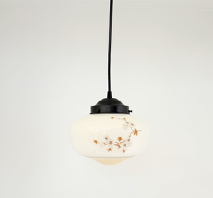 Vintage Cherry Blossom Schoolhouse Pendant Light