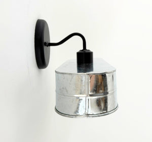 Modern Farmhouse Galvanized Metal Wall Sconce