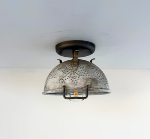 Vintage Colander Starburst Ceiling Light