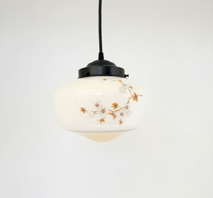 Vintage Cherry Blossom Schoolhouse Pendant Light