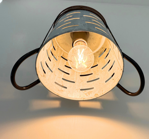 Copper Band Galvanized Bucket Wall Sconce