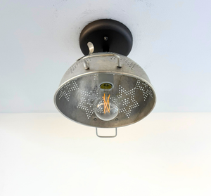 Vintage Colander Starburst Ceiling Light