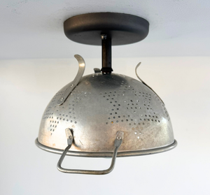 Vintage Colander Starburst Ceiling Light