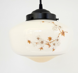 Vintage Cherry Blossom Schoolhouse Pendant Light