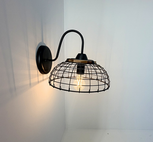 Rustic Industrial Wire Cage Sconce