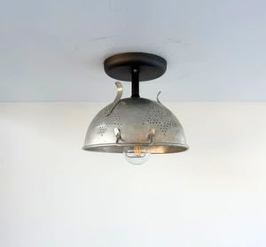 Vintage Colander Starburst Ceiling Light
