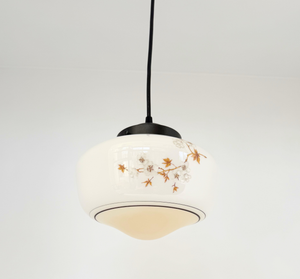 Vintage Cherry Blossom Schoolhouse Pendant Light