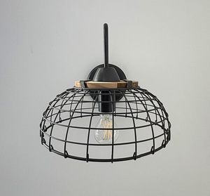 Rustic Industrial Wire Cage Sconce