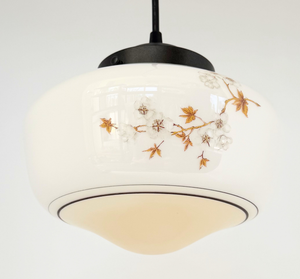 Vintage Cherry Blossom Schoolhouse Pendant Light