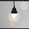 Vintage Frosted Glass Bubble-Ring Pendant Light