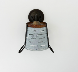 Copper Band Galvanized Bucket Wall Sconce