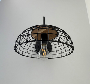 Rustic Industrial Wire Cage Sconce