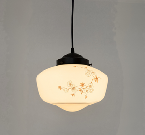 Vintage Cherry Blossom Schoolhouse Pendant Light