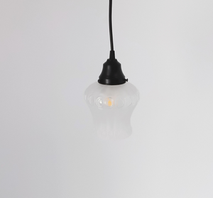 Vintage Frosted Glass Bubble-Ring Pendant Light