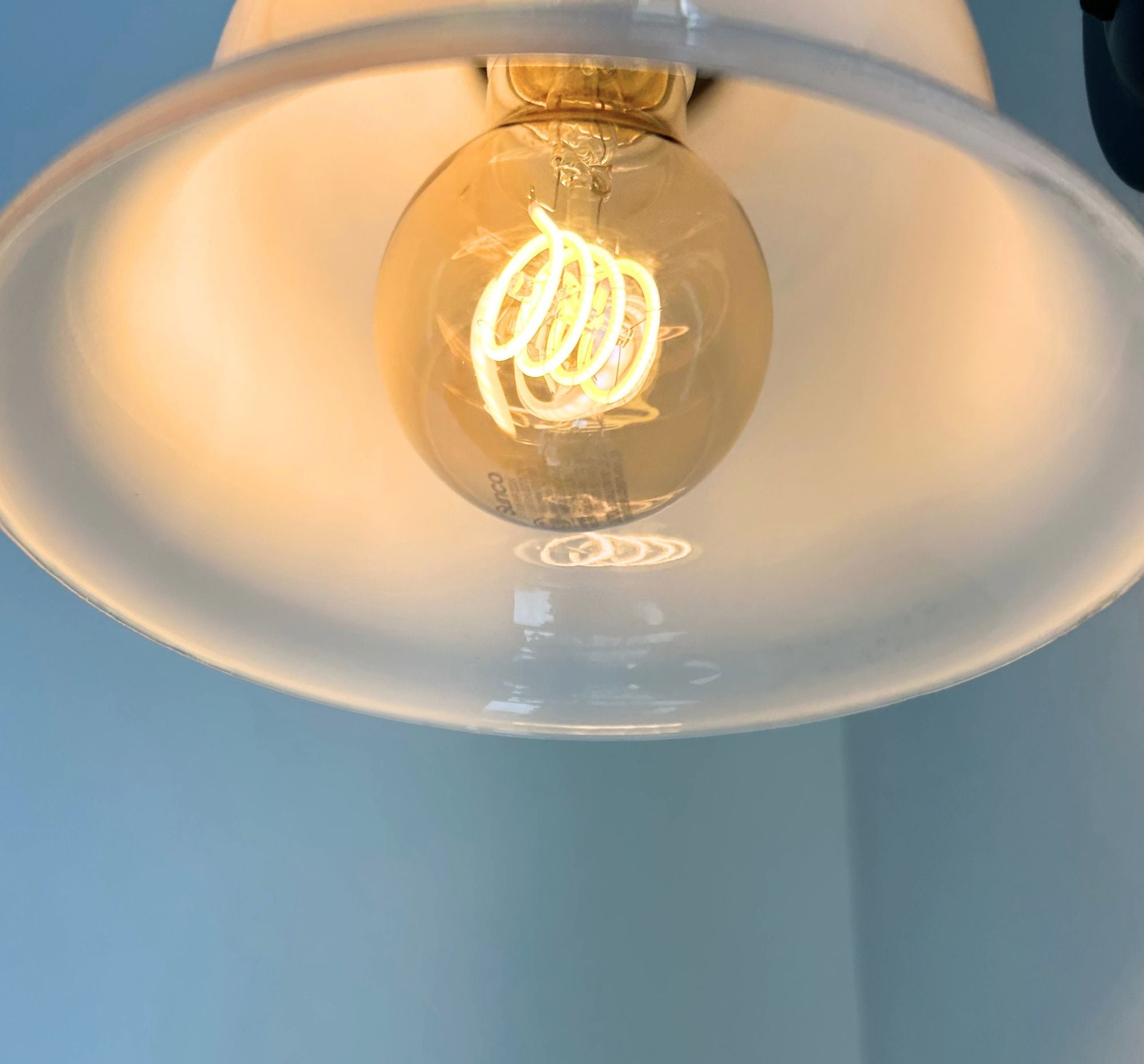 Traditional 1940's Milk Glass Bell Wall SCONCE Lighting