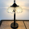 Vintage-Inspired Clear Bubble Glass Table Lamp